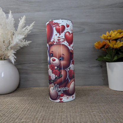 Teddy Bear Couple 20oz Skinny Tumbler