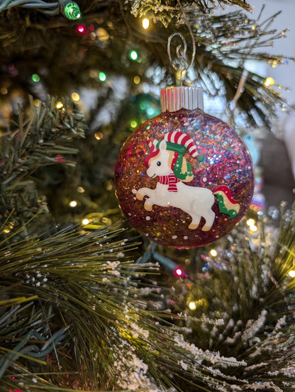 Handmade Unicorn Christmas Ornament