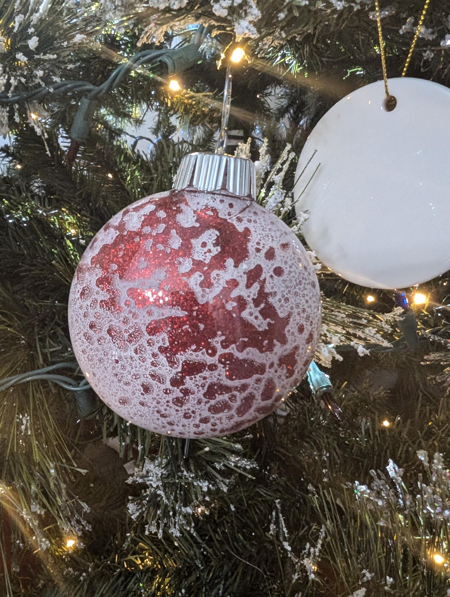 Santa Riding a Dinosaur Ornament | Handmade