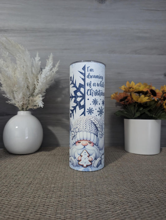 “I’m Dreaming of a White Christmas” Gnome Tumbler