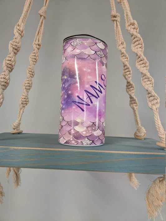 Personalized Mermaid Tumbler – 20oz Skinny Stainless Steel Cup