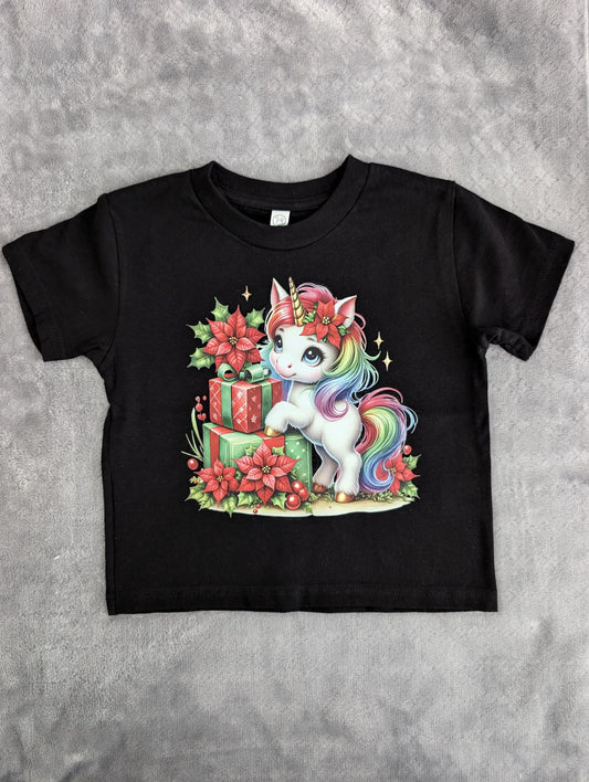 Christmas Unicorn Kids Shirt - Size 4