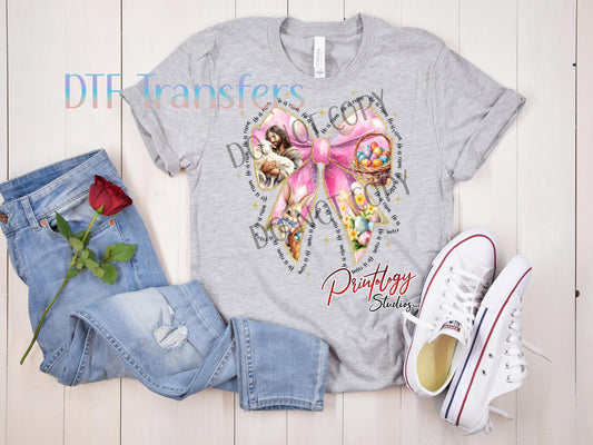 He Is Risen Easter Coquette Transfer