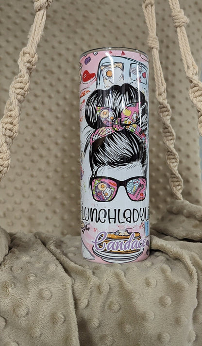 Personalized Lunch Lady Life Tumbler