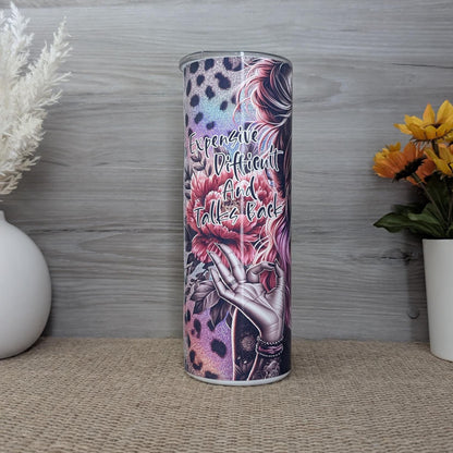 Gothic Glam Girl with Lion Tattoo