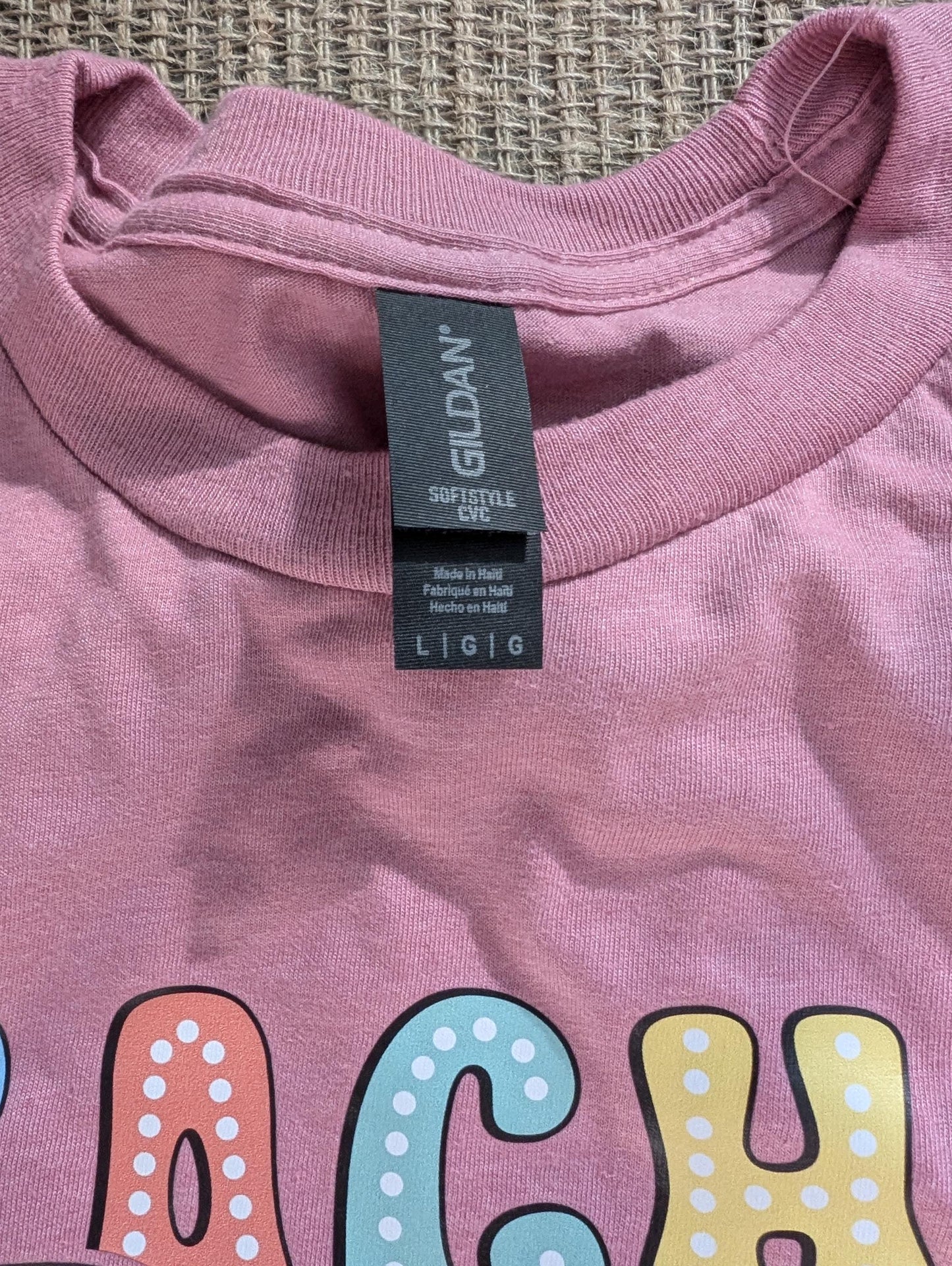 Teacher Shirt, Unisex Gildan Softstyle T-Shirt, Adult Size Large