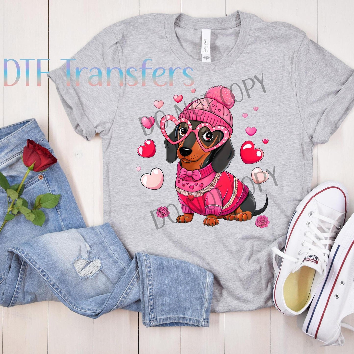 Valentine Dachshund Transfer