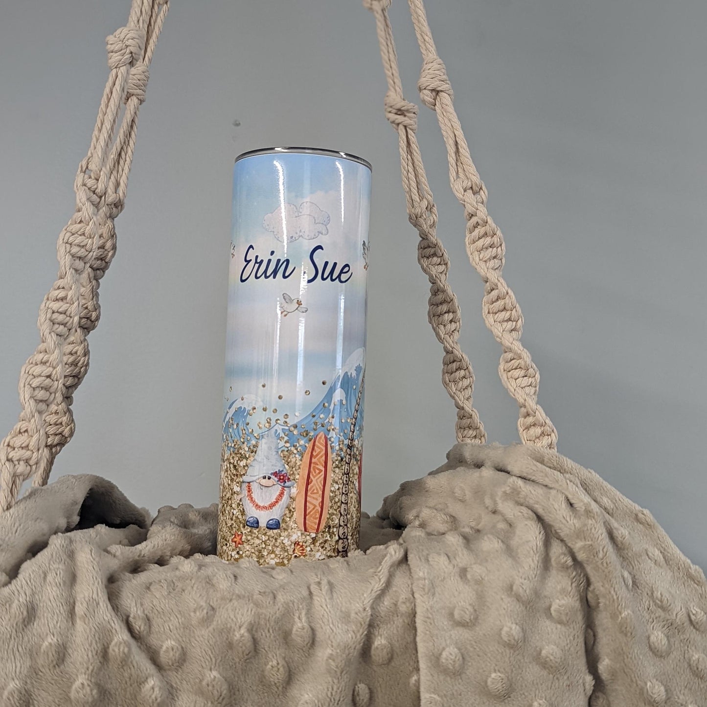 Adorable Custom Beach Gnome Tumbler