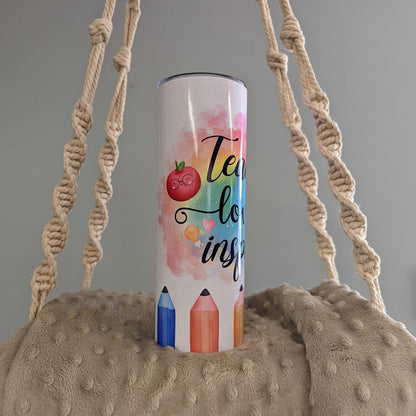 Teach • Love • Inspire 20oz Skinny Tumbler