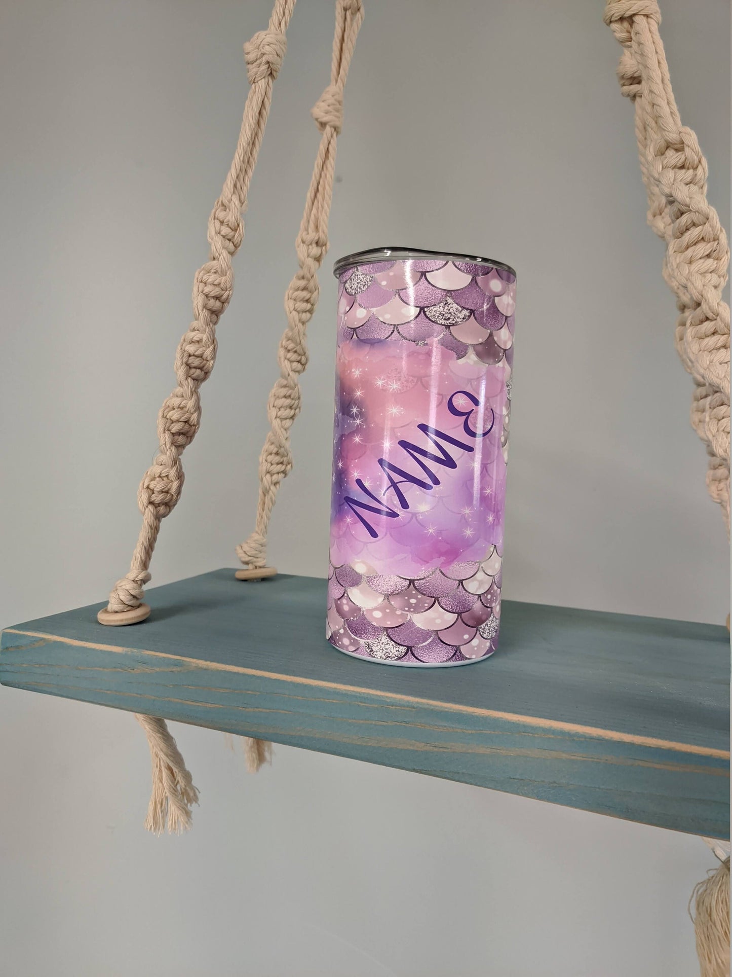 Personalized Mermaid Tumbler – 20oz Skinny Stainless Steel Cup