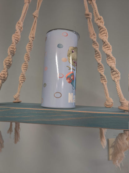 Cute Dinosaur on Roller Skates Tumbler