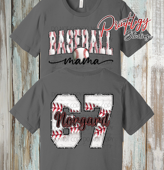 Custom Baseball Mama Personalized Shirt