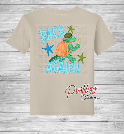 Youth Guess Who's Back… Back Again! Boys Back-to-School Alligator Shirt | Front & Back