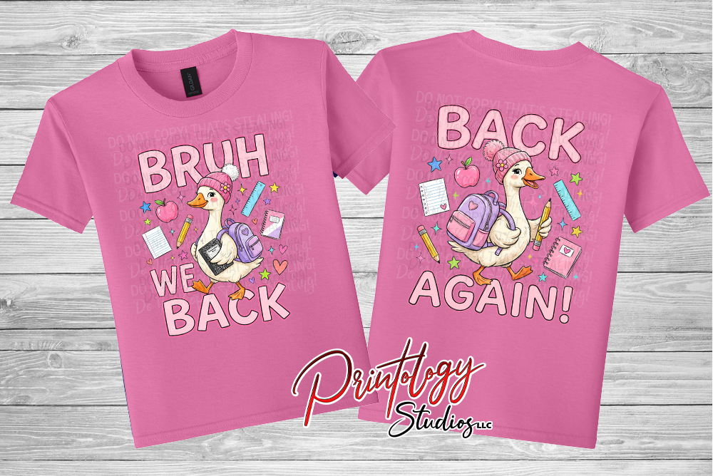 Bruh We Back Goose Youth Shirt