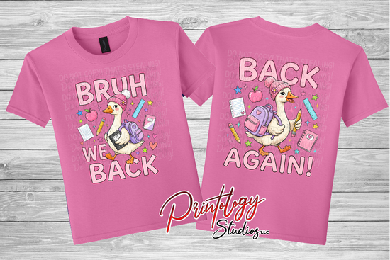 Bruh We Back Goose Youth Shirt