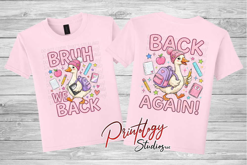 Bruh We Back Goose Youth Shirt