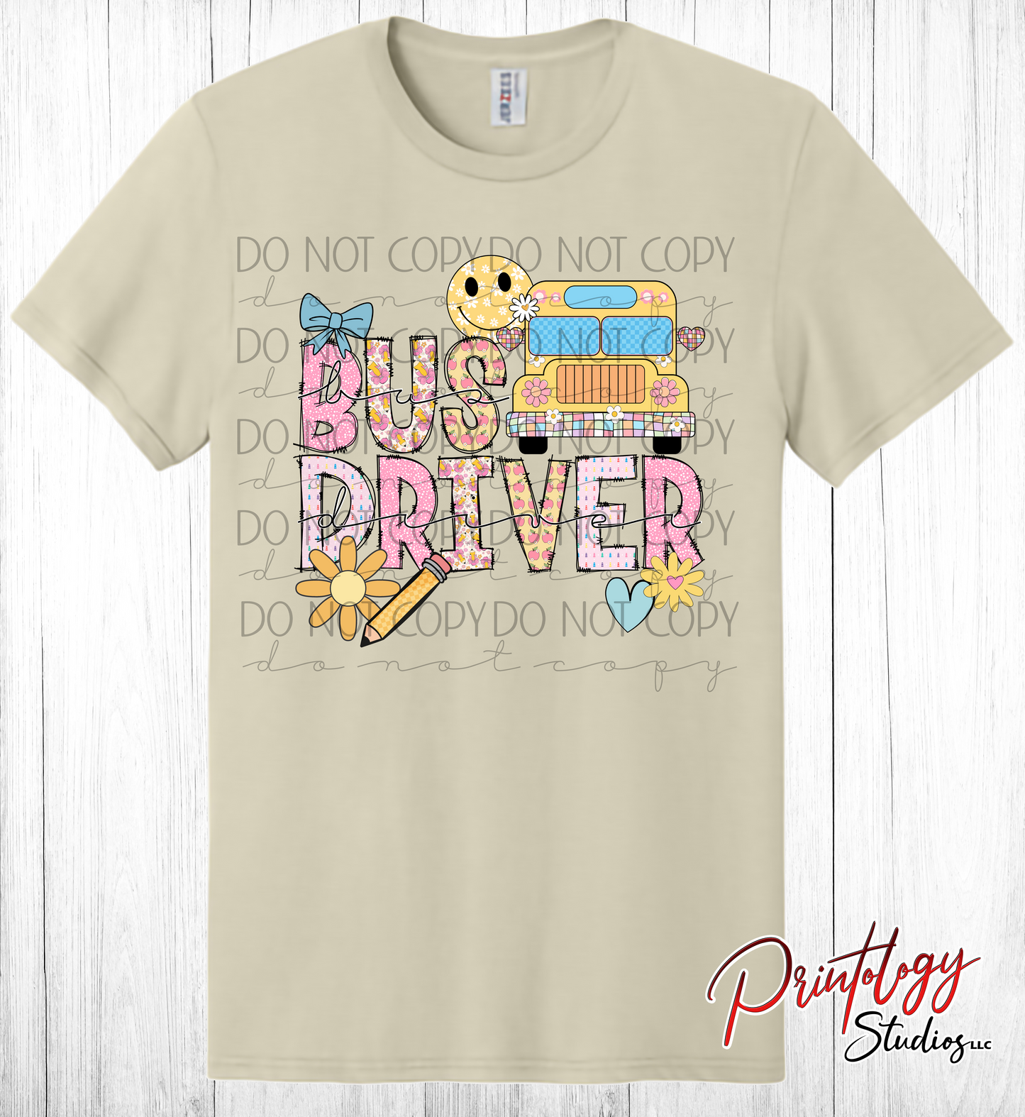 Retro Floral Bus Driver T-Shirt – Perfect Appreciation Gift!