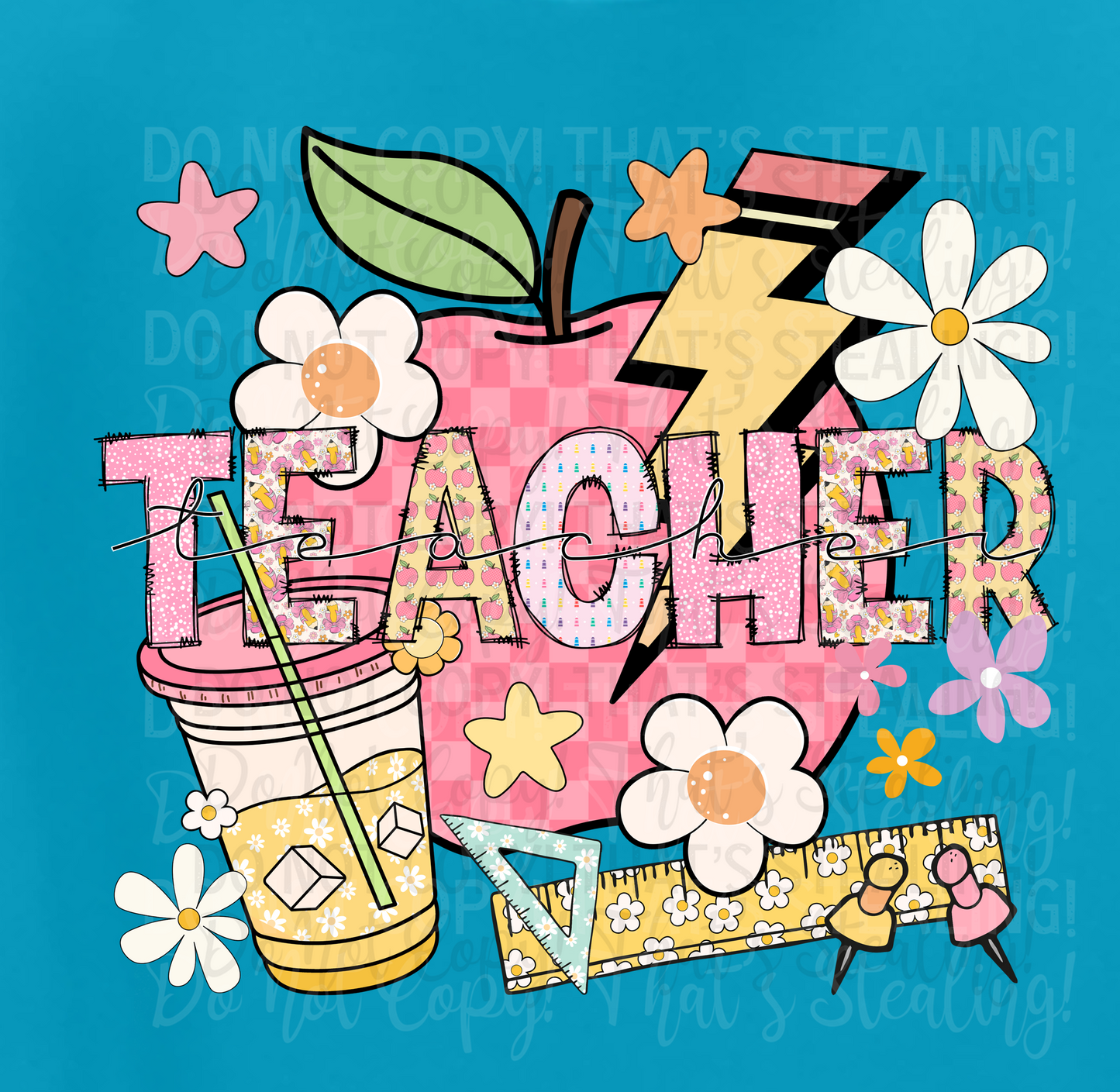 Colorful Teacher Shirt | DTF Printed | Back to School Shirt | Teacher Life Tee