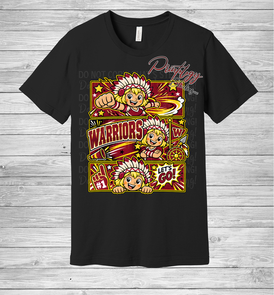 Callahan Warriors - Blonde Haired Girl - Comic Style Tee
