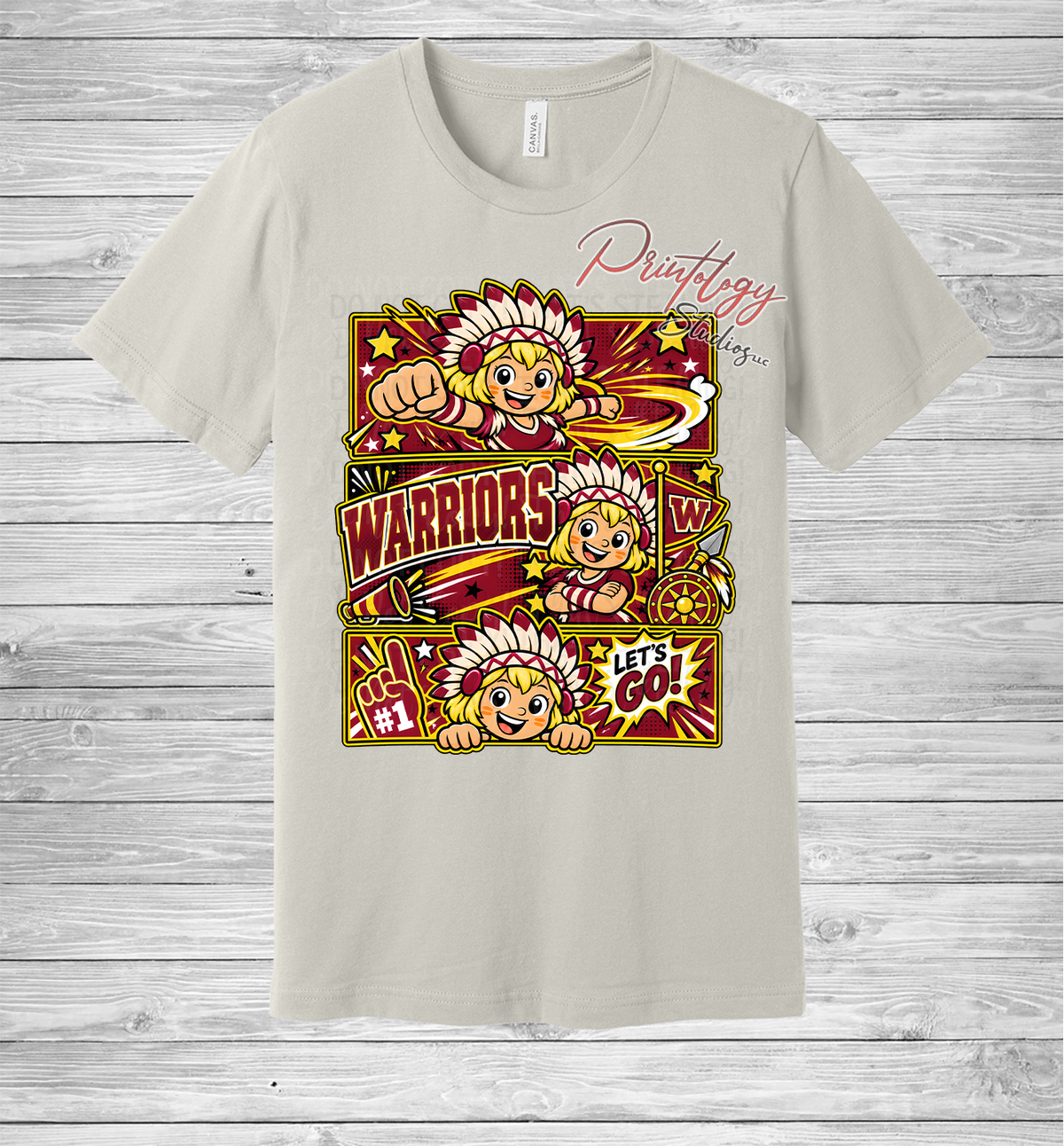 Callahan Warriors - Blonde Haired Girl - Comic Style Tee
