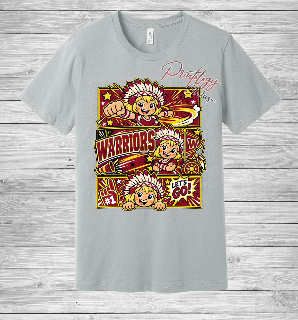 Callahan Warriors - Blonde Haired Girl - Comic Style Tee