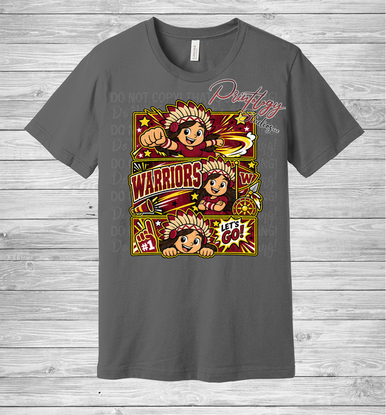 Callahan Warriors - Brown Haired Girl - Comic Style Tee