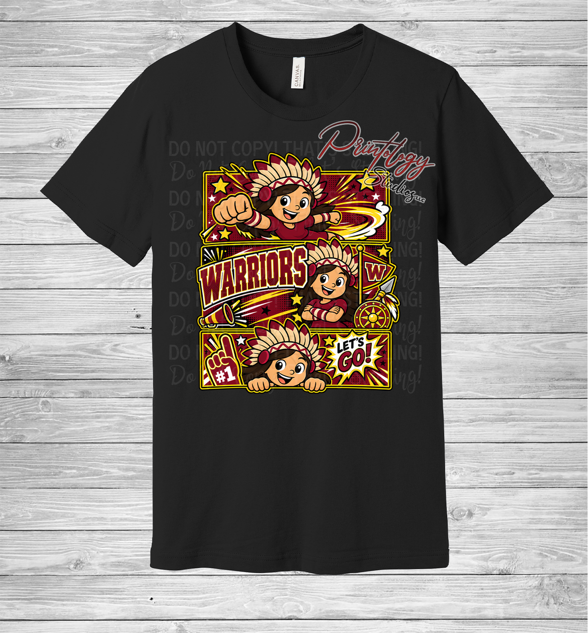 Callahan Warriors - Brown Haired Girl - Comic Style Tee