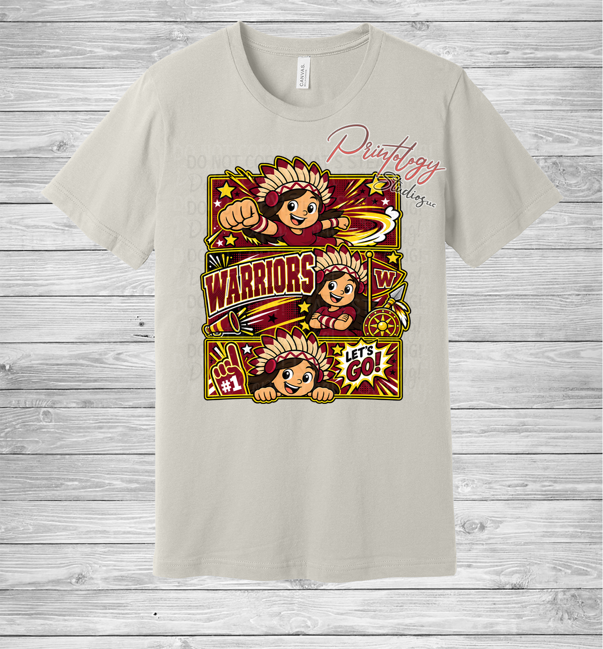 Callahan Warriors - Brown Haired Girl - Comic Style Tee