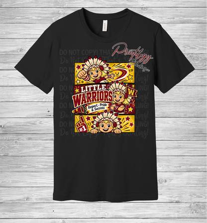 Callahan Little Warriors With Blonde Haired Girl Comic Style Tee