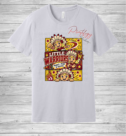 Callahan Little Warriors With Blonde Haired Girl Comic Style Tee