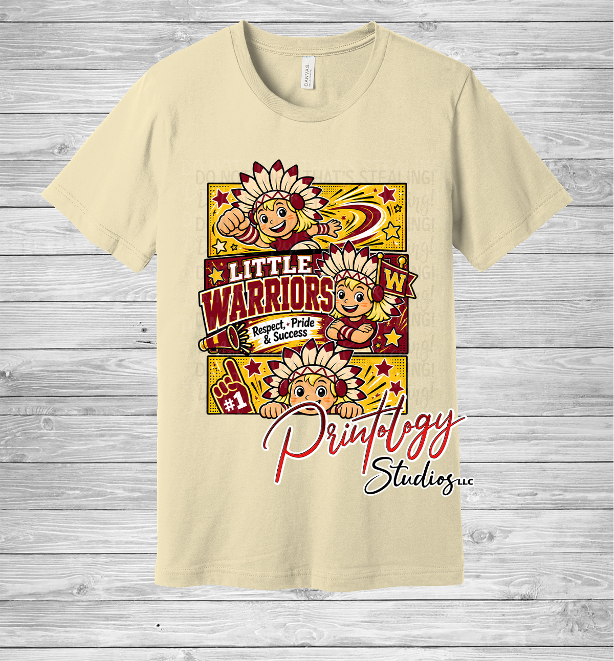 Callahan Little Warriors With Boy Comic Style Tee