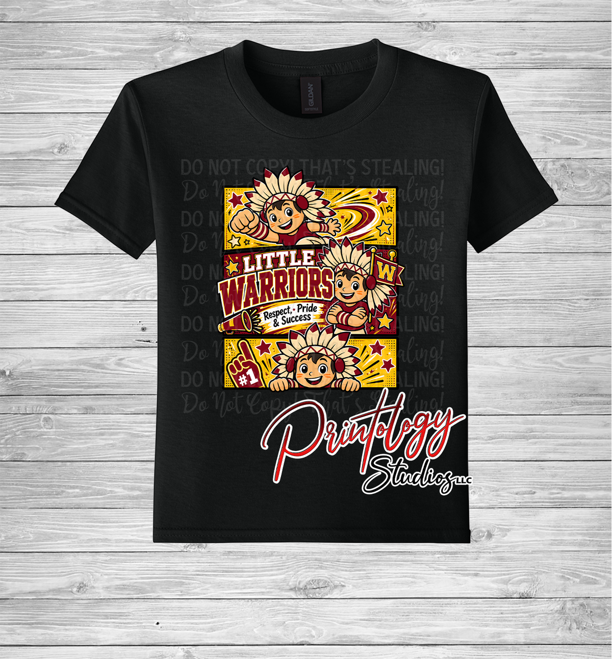 Youth Callahan Little Warriors With Boy Comic Style Tee - CES