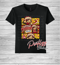 Youth Callahan Little Warriors With Brown Haired Girl Comic Style Tee