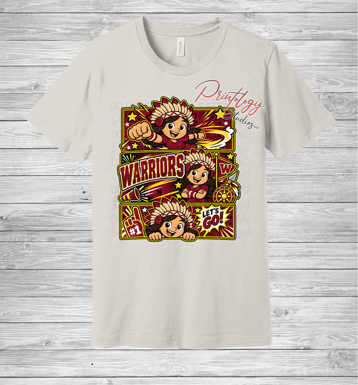 Callahan Warriors - Brown Haired Girl - Comic Style Tee