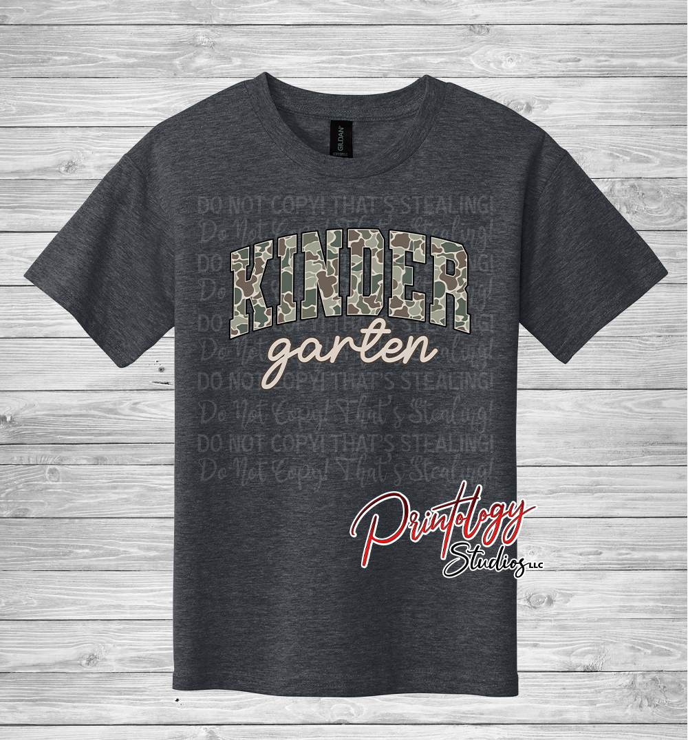 Youth Kindergarten Camo Tee