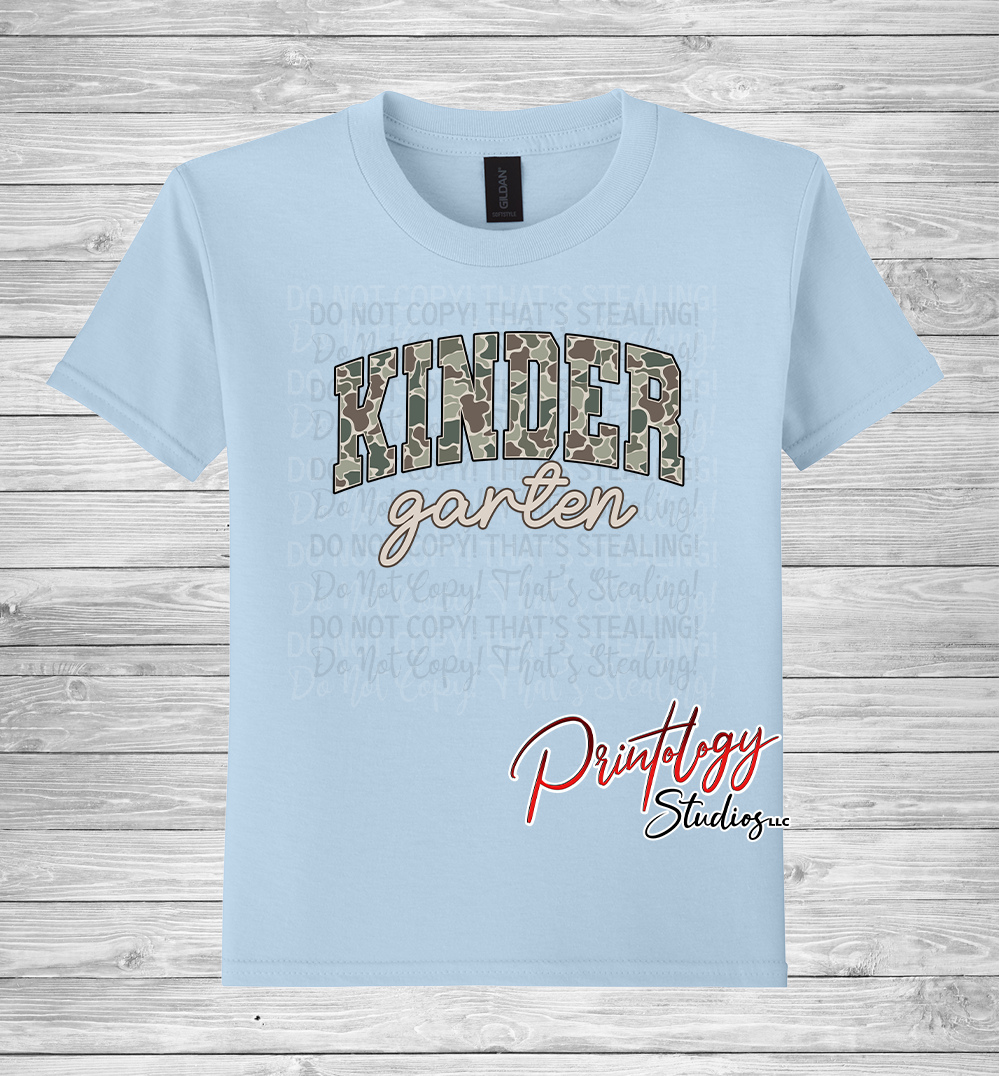 Youth Kindergarten Camo Tee