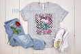Cold Like My Soul DTF Transfer – Pink Skeleton Girl with Coffee
