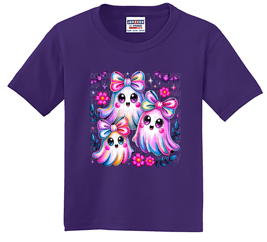 Youth Kawaii Pastel Ghosts with Bows