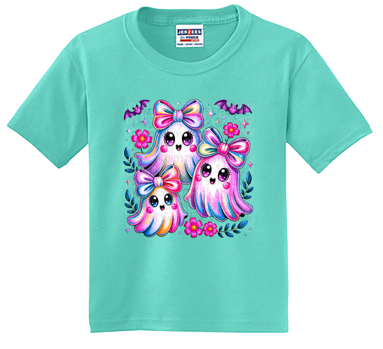 Youth Kawaii Pastel Ghosts with Bows