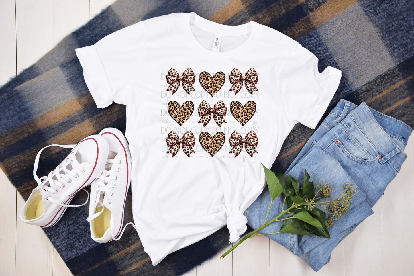 Leopard Heart & Bow Coquette DTF Transfer