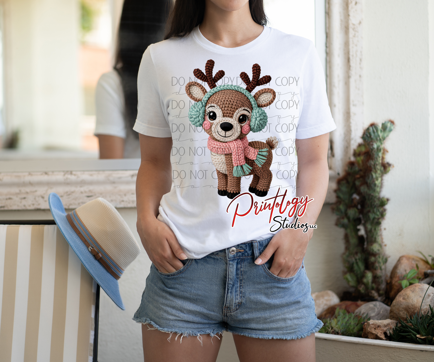 Crochet Reindeer Christmas – DTF Transfer