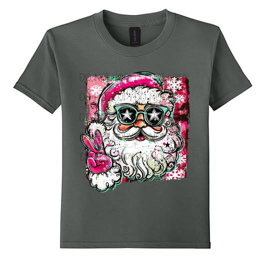 Youth Doodle Santa Christmas T-Shirt 🎅