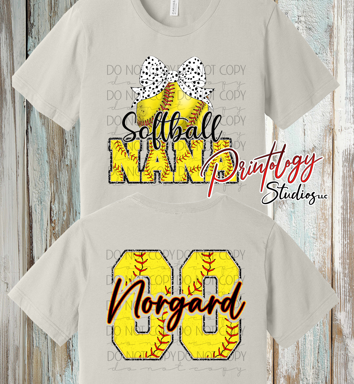 Custom Softball Nana Shirt – Personalized Name & Number