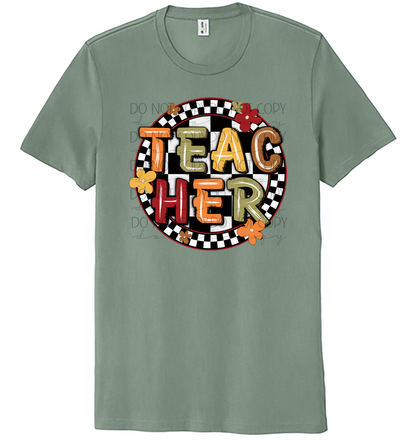 Retro Fall “Teacher” Graphic Tee