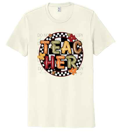 Retro Fall “Teacher” Graphic Tee