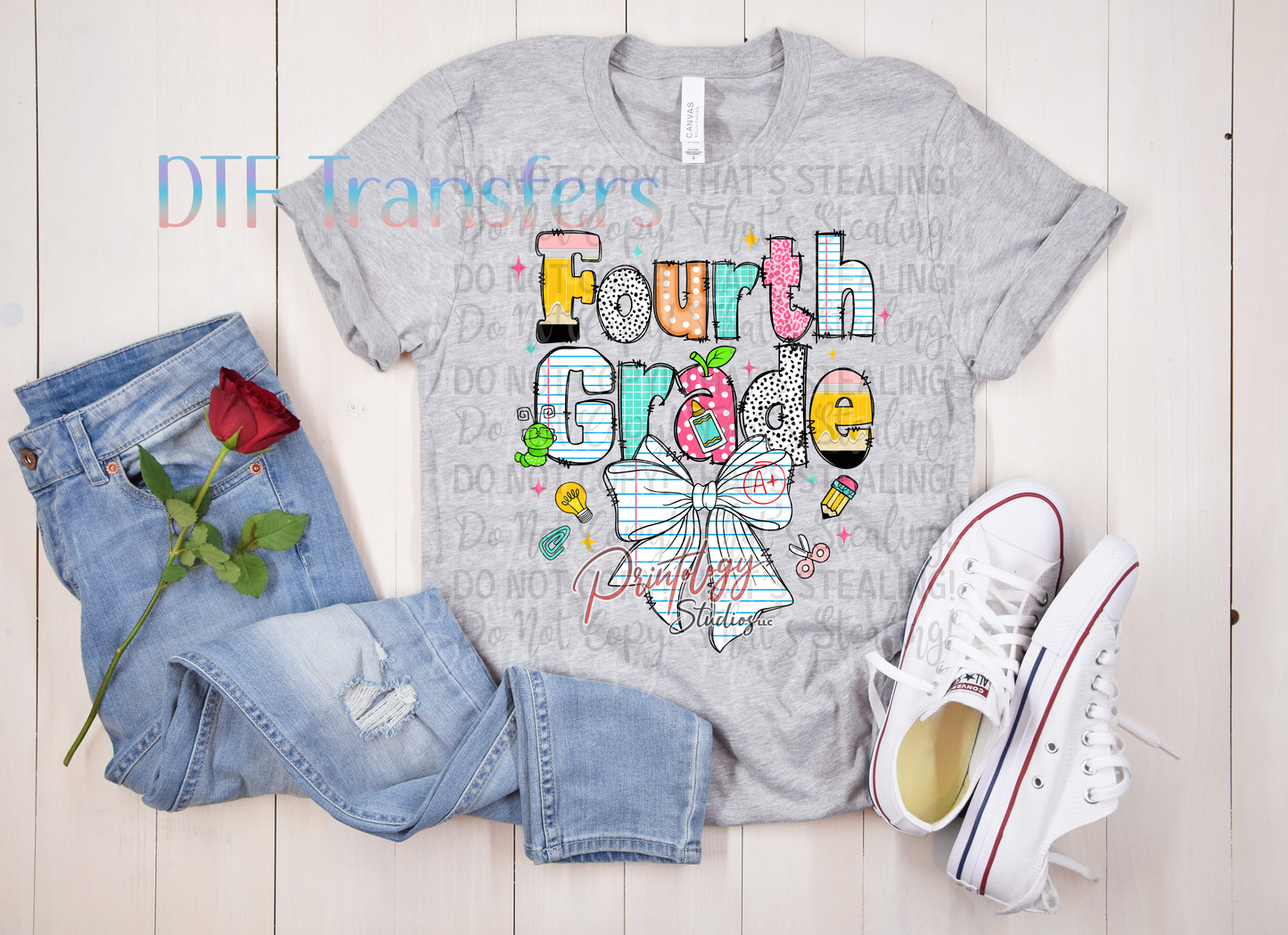 Fourth Grade Coquette Bow Design