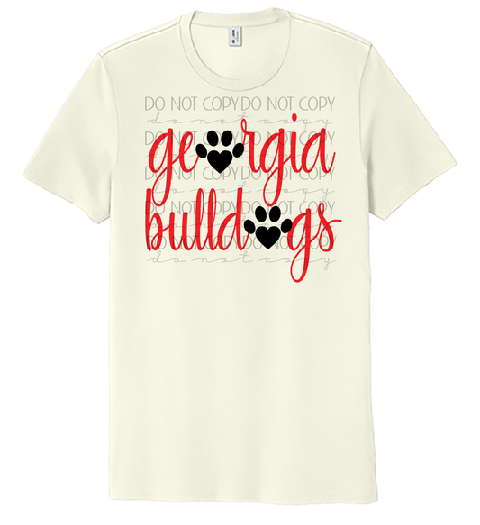 Bulldogs Paw Print Tee