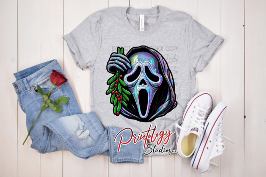 Ghostdude Mistletoe – Horror Christmas DTF Transfer