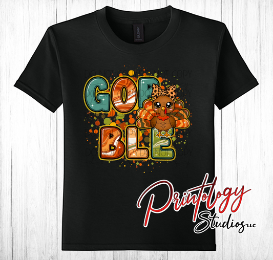 Gobble Youth Thanksgiving T-Shirt