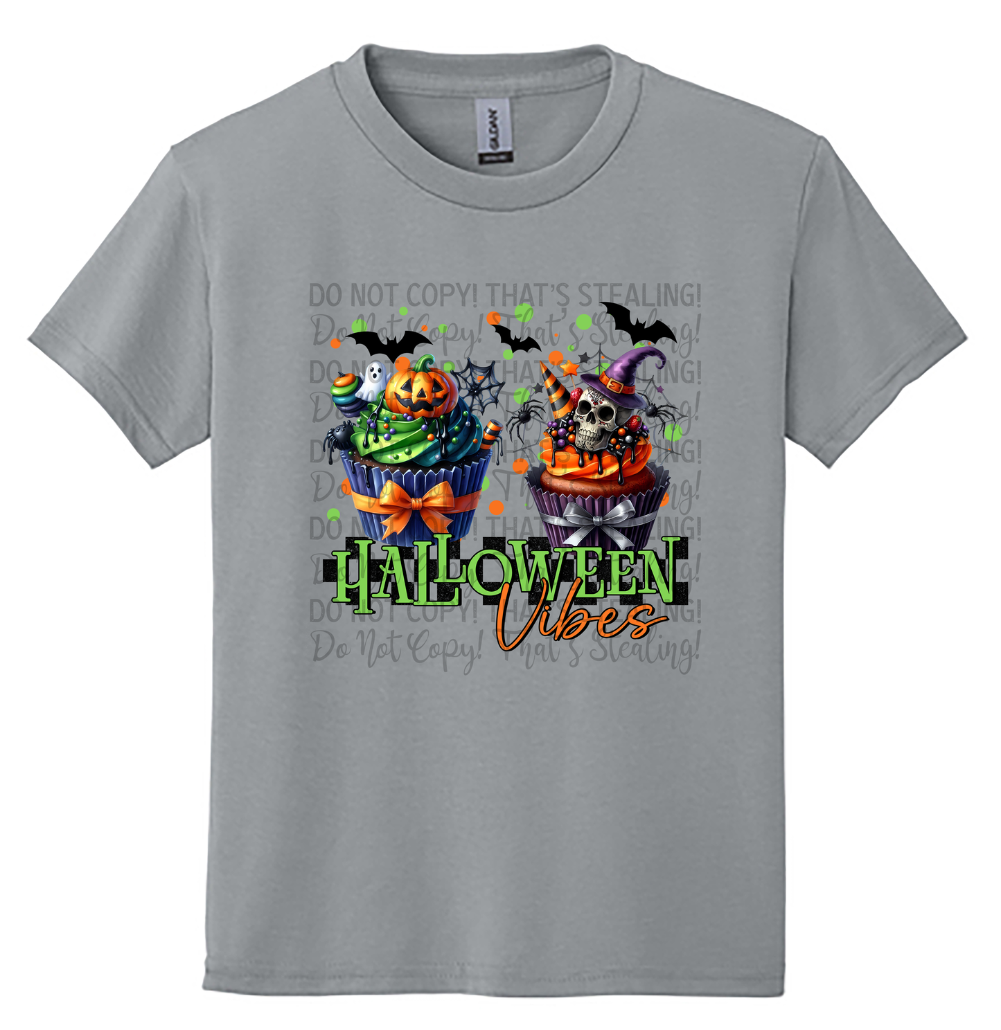 Youth Halloween Vibes Cupcake T-Shirt